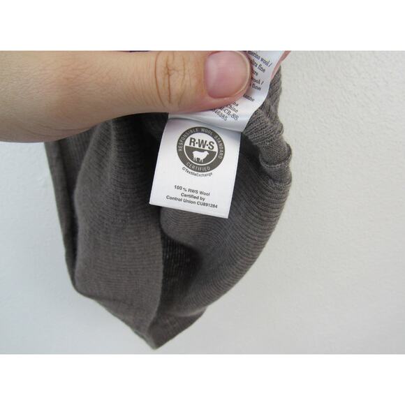 Everlane Small Wool The Sweater Tee in Ultrasoft Merino Heathered Cocoa Gray - Picture 3 of 6